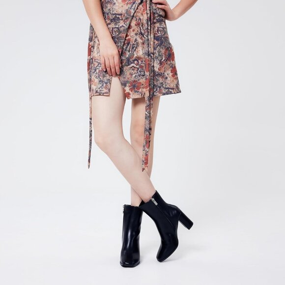 Elisabet Tang Ankle Boote Women Block Polyurethane Heel Side ZipperSquare Toe - Picture 8 of 9